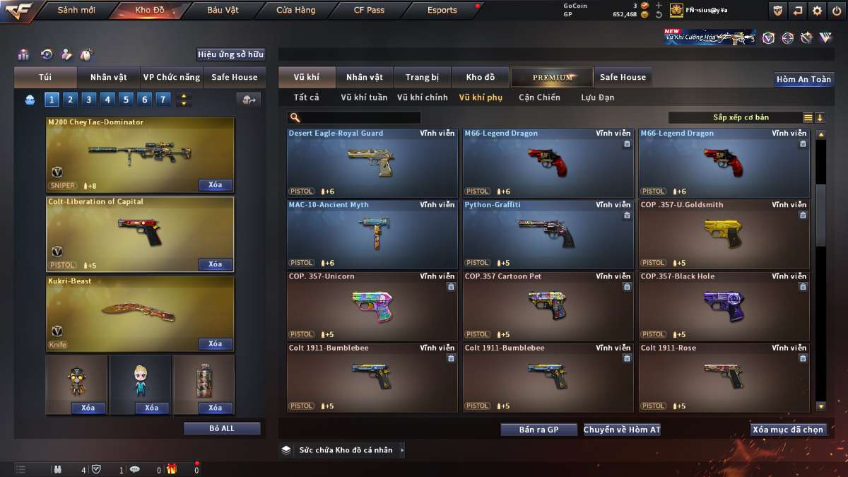 shop acc cf uy tin gia re